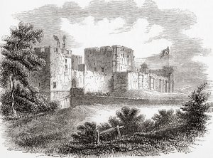Carlisle Kalesi, Carlise, Cumbria, İngiltere, 19. yüzyılda burada görülüyor, Old England: A Pictorial Museum, pub. 1847 by English School