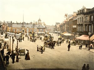 Carlisle Pazar Yeri (el ile renklendirilmiş fotoğraf) by English School