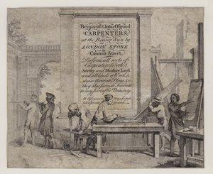 Marangozlar, Benjamin ve John Osgood, ticari kart by English School