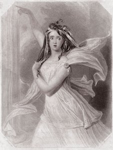 Cassandra (bir peygamber) (Troilus ve Cressida) (Troilus ve Cressida) - “” Shakespeare Kadın Galerisi, erken dönem Londra sanatçıları tarafından eleştirel ve edebi notlarla zenginleştirilmiş kırk beş ciddi portre koleksiyonu”””” yaklaşık 1838 - “”den t gal by English School