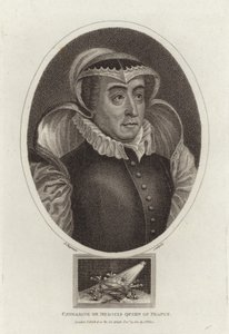 Fransa Kraliçesi Catharine de Medicis by English School