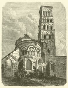 Angouleme Katedrali, Doğu Yakası (gravür) by English School
