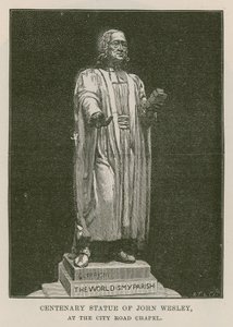 John Wesley'in yüzüncü yıl heykeli by English School