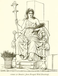 Ceres (veya Pompeii Duvar Resminden Demeter) by English School