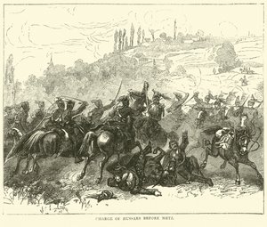 Süvarilerin Metz önünde hücumu, Ekim 1870 by English School