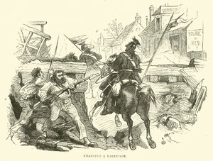Bir barikatı şarj etmek, Ekim 1870 by English School