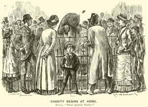 Sadaka Evde Başlar (gravür) by English School