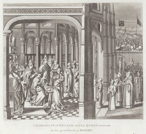 Fransa Kralı 5. Charles ve Kraliçesi Rheims