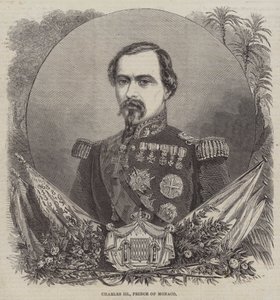 Charles III, Monako Prensi (gravür) by English School