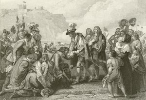 Charles II Dover'a iniş by English School
