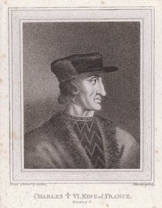 Charles VI, Fransa Kralı (gravür) by English School