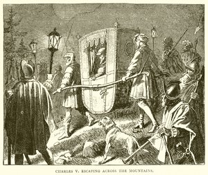 Charles V, Dağlılardan Kaçarken by English School