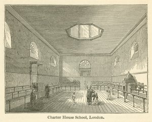 Charter House Okulu, Londra (gravür) by English School