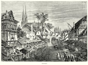 Chartres (gravür) by English School