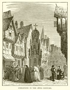 16. yüzyılda Cheapside by English School