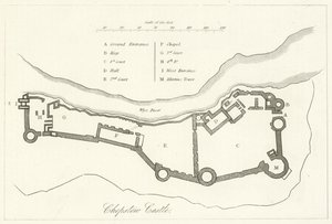 Chepstow Kalesi (gravür) by English School