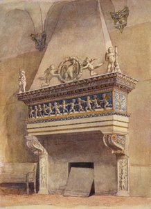 Baca parçası delle Agneli, Ducal Sarayı, Urbino, İtalya (renkli taş) by English School