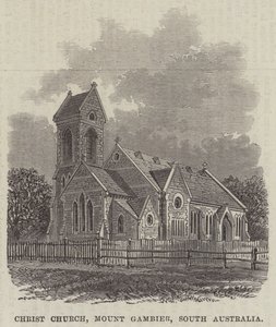 Christ Church, Gambier Dağı, Güney Avustralya (gravür) by English School
