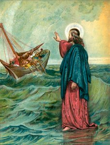 denizde yürüyen İsa by English School
