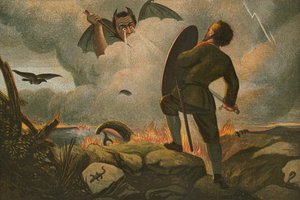 Apollon ile Hıristiyan dövüşü by English School