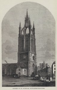 St Nicholas Kilisesi, Newcastle-upon-Tyne (gravür) by English School