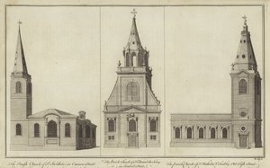 St Swithin, Cannon Street, St Edmund the King, Lombard Street ve St Nicholas Cole Abbey, Old Fish Street Kiliseleri by English School