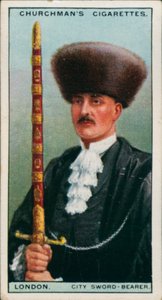 Londra Şehri, Bir Şehir Kılıç Taşıyıcısı (renkli taş baskı) by English School