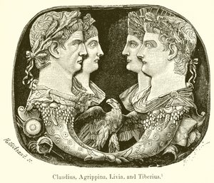 Claudius, Agrippina, Livia ve Tiberius by English School