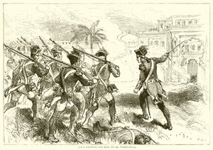 Clive adamlarını Conjeveram'a götürüyor (1751) by English School