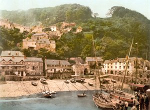 Clovelly Harbour (el renginde fotoğraf) by English School