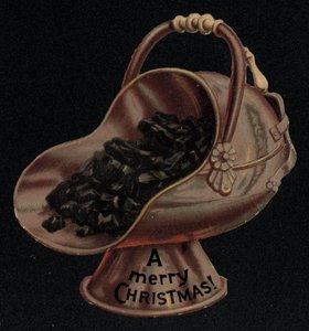 Kömür yağı, Noel tebrik kartı. (kromolito) by English School