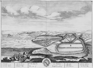 Durham yakınlarındaki Cocken, c.1710 (gravür) by English School