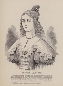 Louis XIII saç modeli (gravür) by English School
