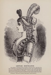 Coiffure Merveilleuse (gravür) by English School