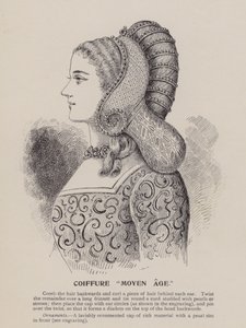 Orta Çağ" saç modeli (gravür) by English School