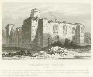 Colchester Kalesi, Essex (gravür) by English School