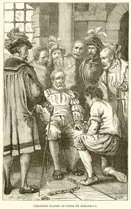 Columbus, Bobadilla tarafından Irons'a yerleştirildi by English School