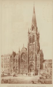 Congregational Kilisesi, Croydon (gravür) by English School
