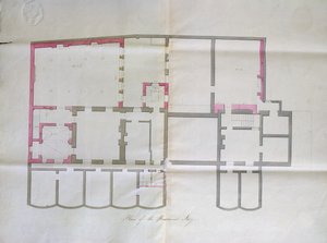 Kraliyet Kurumunun bodrum katı için sözleşme çizimi, 1800 by English School