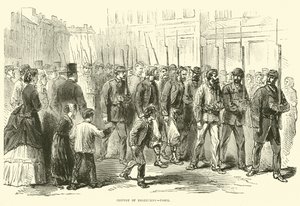 Asker kaçakları konvoyu, Paris, Ekim 1870 by English School