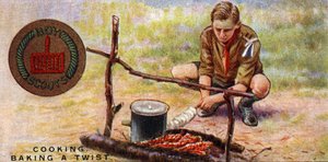 İzciler için Aşçılık Yeterlilik Rozeti - Bir Büküm Pişirmek , 1929 by English School