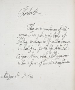 Charles II tarafından yazılmış bir mektubun kopyası, 1648 by English School