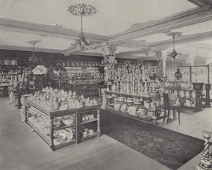 Çin Showroomlarında Köşe, Harrods (litho) by English School