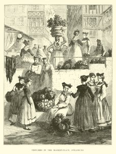 Pazar yerindeki kostümler, Strasburg by English School