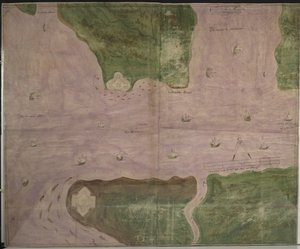 Cotton Augustus I.i f.56 Orwell Haven Planı, Richard Lee by English School