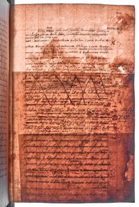 Cotton MS Faustina F III, f. 107r (ışık geçirgen) by English School