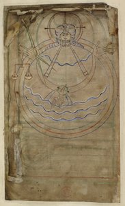 Cotton ms tiberius c vi f007v Yaratılışın şematik temsili, 
