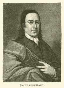 Kont Zinzendorf (gravür) by English School