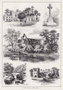 Ülke Skeçleri, Bolton Manastırı (gravür) by English School