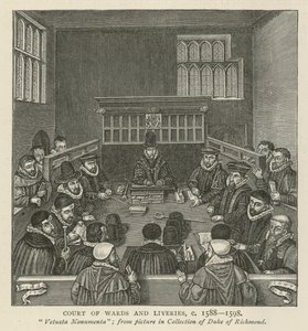 1588-1589 dolaylarında Wards ve Liveries Mahkemesi by English School